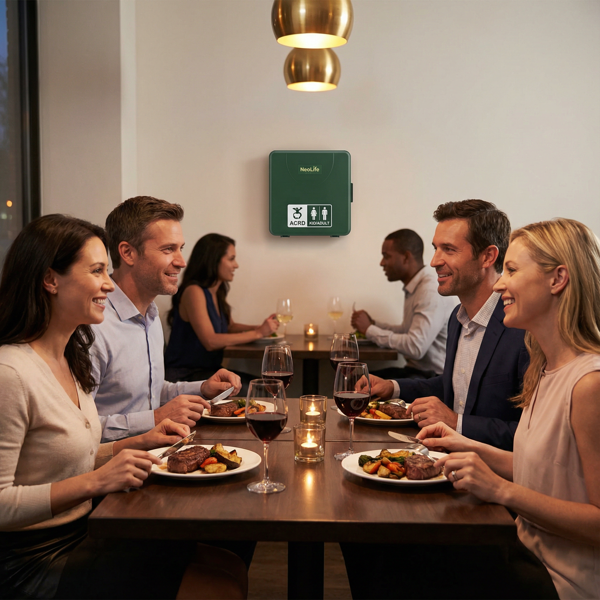 Infographie prévention étouffement en restaurant : la viande première cause de décès par étouffement chez l'adulte, gestes d'urgence et obligations des établissements — NeoLife Prevention