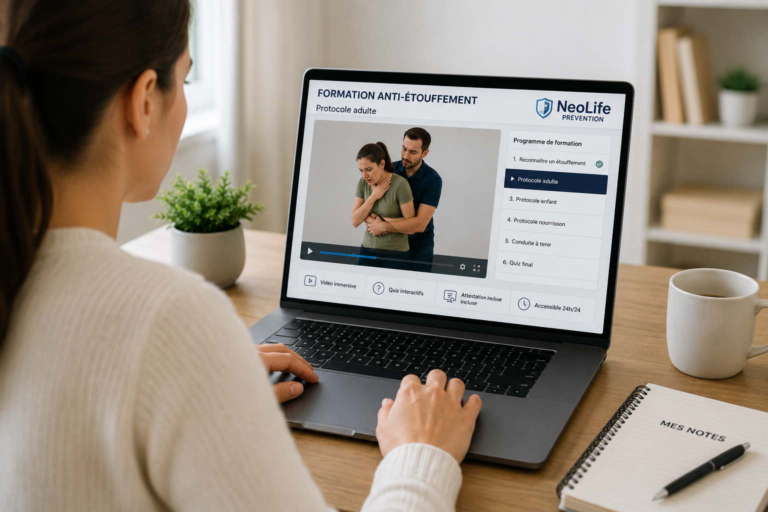 Formation gestes anti-étouffement professionnels crèche EHPAD restaurant — NeoLife Prevention