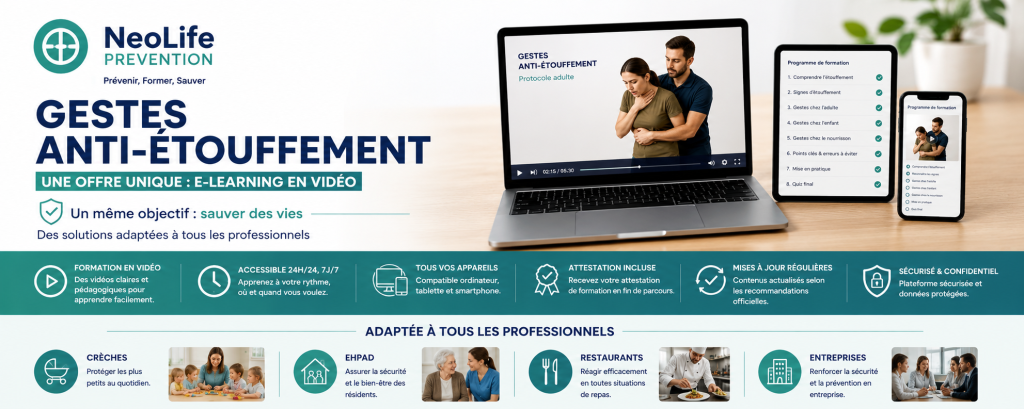 Formation professionnelle aux gestes anti-étouffement en équipe : crèche, restaurant, EHPAD — NeoLife Prevention